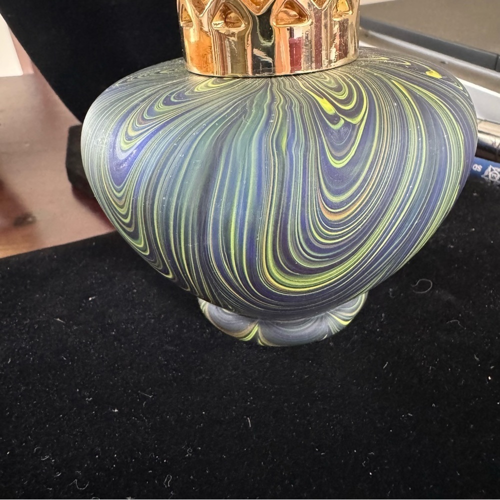 La Tee Da home fragrance lamp large glass tapered lattice crown grey multi - Picture 12 of 14